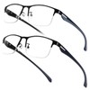 SKYOAK 2 Pack TR90 Premium Reading Glasses for Men, Half