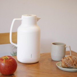 POKETLE Tabletop Pot, Thermal and Cold Insulation, Glass Thermos, 3.3 gal (1 L), Gray