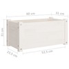 Gecheer Garden Planters 2 pcs White 23.6"x12.2"x12.2" Solid Wood Pine
