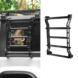Rear Window Ladder for 2018-2025 Jeep Wrangler JL JLU 2 Door 4 Door Luggage Ladder Rack Multifunctional Flank Kit
