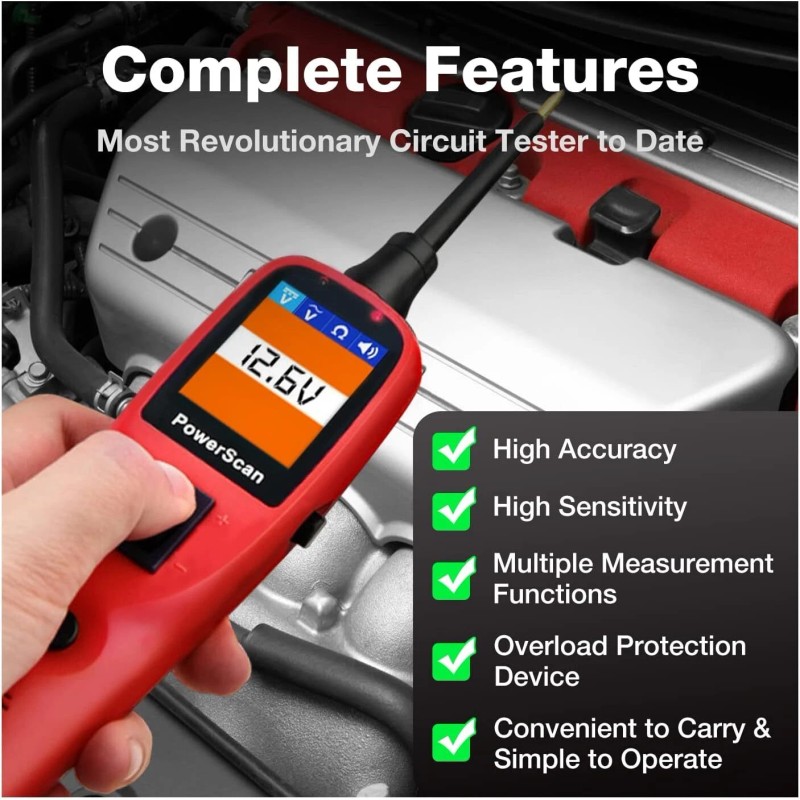 Autel PowerScan PS100 Circuit Tester Electrical Diagnostic Power Probe 12V/24V