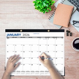 2026 Desk Calendar – Jan 2026 – Dec 2026, Large Desk Calendar 2026, 14.6’’ x 11.5’’, 2026 Desk/Wall Calendar with To-do Lists, Desk Pad, Ruled Blocks, Corner Protectors
