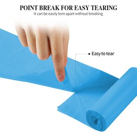 5 Rolls Small Trash Bags - 100 Counts Durable 4 Gallon Small Garbage Bags for home office kitchen Bathroom Bedroom Trash Can liners（Blue）