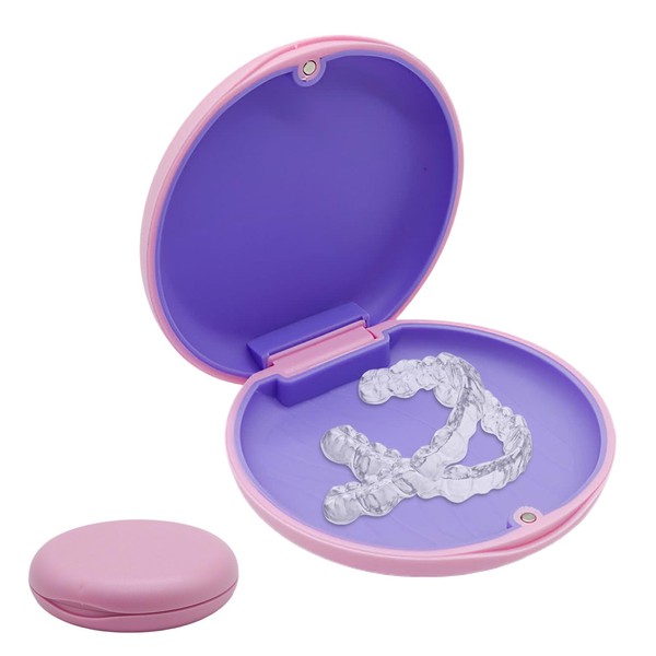 halit Retainer Case, 1 Pcs Denture Box, Magnetic Closure Portable