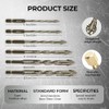 6 Pcs Four-Flute Sawtooth Eccentric Twist Drill Bit, Concrete and