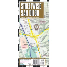 Map of San Diego, California, City Center Laminated Street Map by Streetwise
