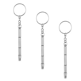 3 x Brillen-Schraubendreher, Multifunktions-Brillen-Schraubendreher, Reparatur-Set, 3-in-1, tragbarer Glas-Schraubendreher mit Schlüsselanhänger für Brillen, Uhren, Schmuck (C)