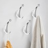 Yundoza 4 Pack Bathroom Towel Hooks, Screw in Metal Robe