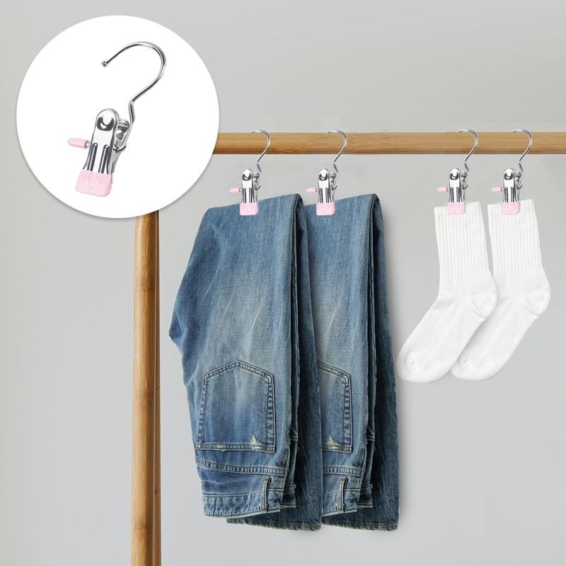 SANTUO Tragbarer Kleiderständer Klappbar,Wäscheständer,Tragbarer Wäscheständer aus Edelstahl, 34-78 cm einziehbarer