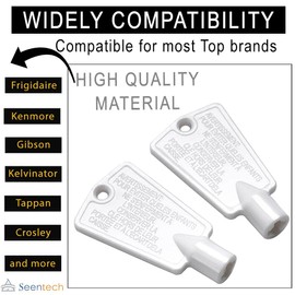 297147700 Door Key by Seentech - Compatible with Frigidaire Kenmore Elec-trolux Freezer Refrigerator – Replaces: AP4301346 PS1991481 216702900, 06599905, 08037402, 1259502 (Pack 2)