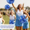 NYGGTYK Pack of 2 Cheerleader Pompoms, Shiny Blue Metal Pompoms,