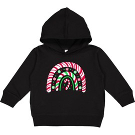 inktastic Peppermint Rainbow with Candy Cane Toddler Hoodie 2T Black 418f1
