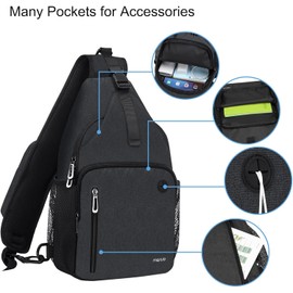 MOSISO Sling Bolsa de Mochila, Crossbody Bolso de Hombro Mochila de Viaje