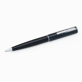 Conklin Coronet Ballpoint Pen - Black with High Gloss Metallic Finish, Solid Brass Barrel, Refillable with Parker-Style Refills, Ideal Gift for Professionals