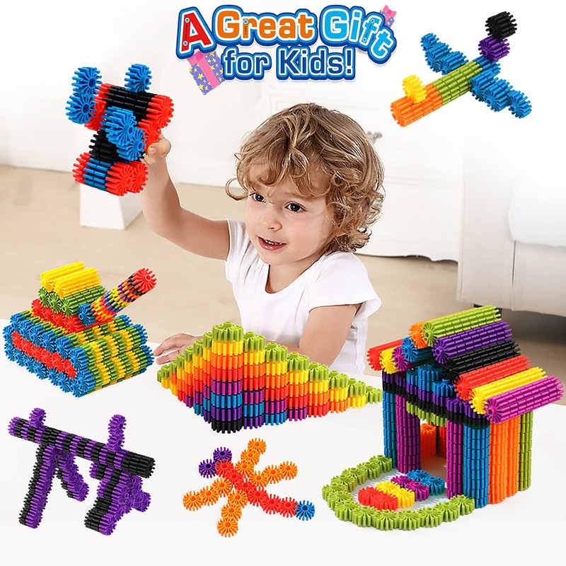 SIENIANLINE Gears Interlocking Learning Set - Building Set for Beginners