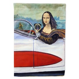 Caroline's Treasures 7043GF Pug and Mona Lisa Flag Garden Size, Small, Multicolor