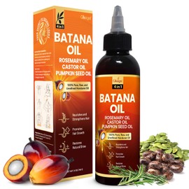Aceite de batana para el crecimiento del cabello con aceites de romero, ricino y semilla de calabaza, fórmula hondureña 100% pura sin refinar, fortalece, nutre, revive el cuero cabelludo y las hebras