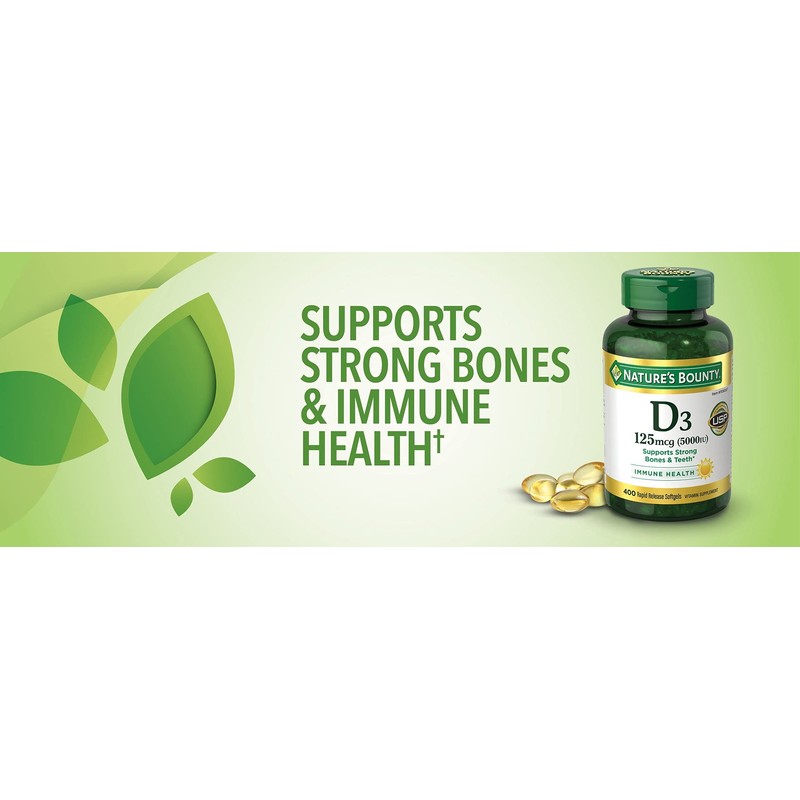 Nature's Bounty Immune Health Vitamin D3 5000 iu, Rapid Release
