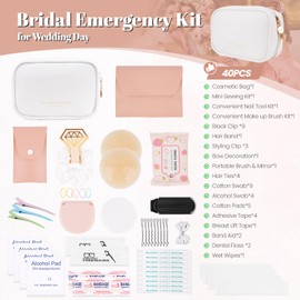 Wmpmz Women's Wedding Emergency Kit, 39 Pc Wedding Essential Items Set with Mini Emergency Kit