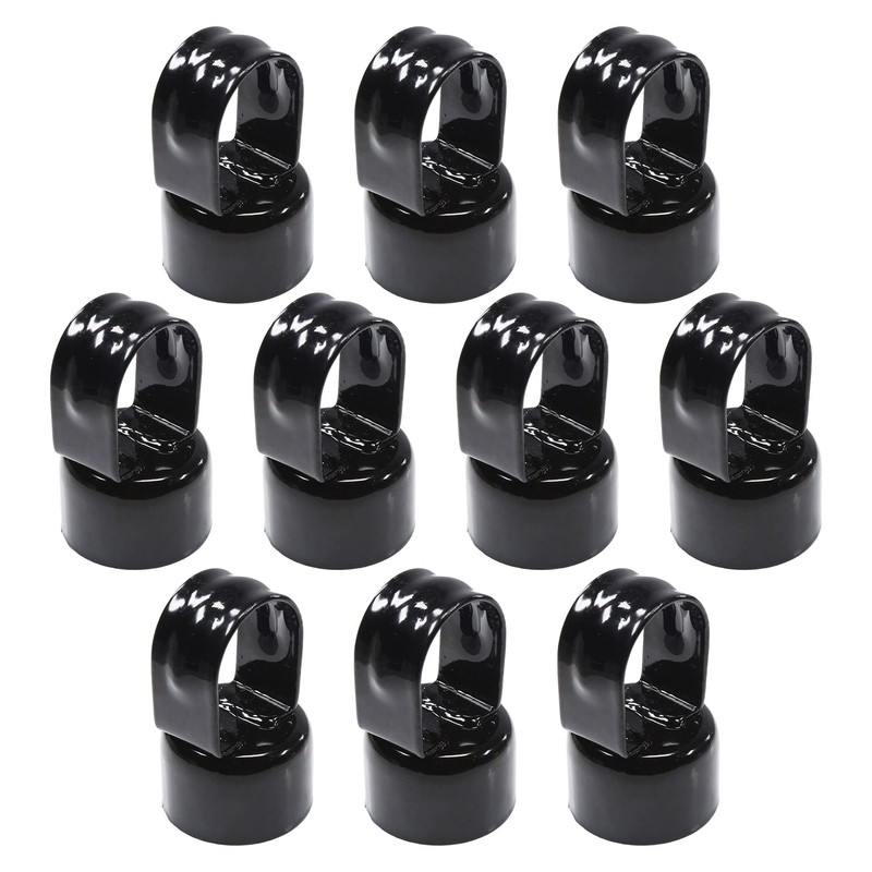 Plum Fittings Black Chain Link Fence Loop Caps | Eye