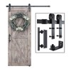 SMARTSTANDARD 5.5FT Sliding Barn Door Hardware Whole Kit (Include 5.5ft