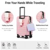 KYME Pink Hardside Expandable Carry On Luggage 22x14x9 Airline Approved