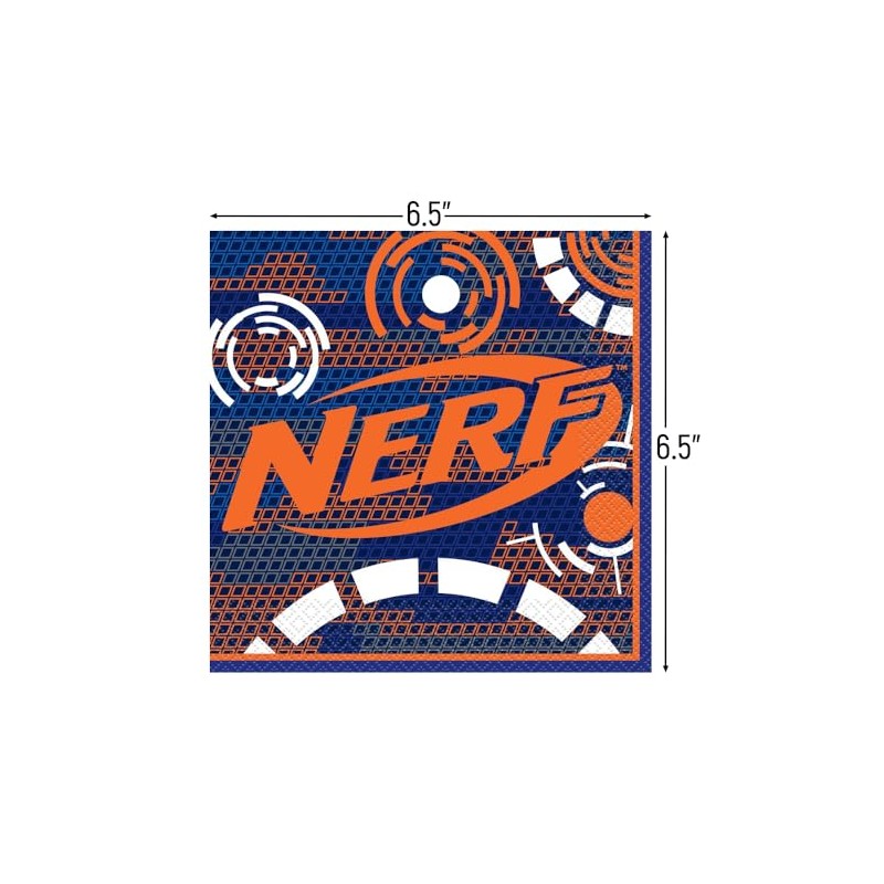 Unique 51382 Nerf Party Napkins, 16 Count