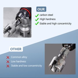 Integrated Internal & External Pipe Threading Tool, 1/2'' 1'' Dies, Dual-Function Pipe Thread Cutting Tool, Electric Drill Compatible Pvc Pipe Threader Kit for Home Repair