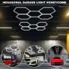 Hexagon Garage Light 6500K LED Hexagon Lights 144W for Warehouse