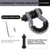 AMBULL Shackles 3/4" D Ring Shackle (2 Pack) 45,0000lb Break