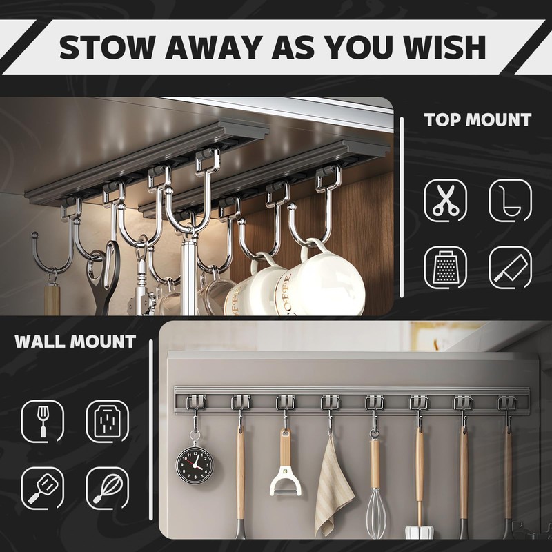 SNOMEL Adjustable Towel Racks for Bathroom, Over The Door Towel
