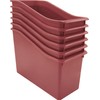 Teacher Created Resources Deep Rose Plastic Book Bin 6-Pack (TCR2088750)