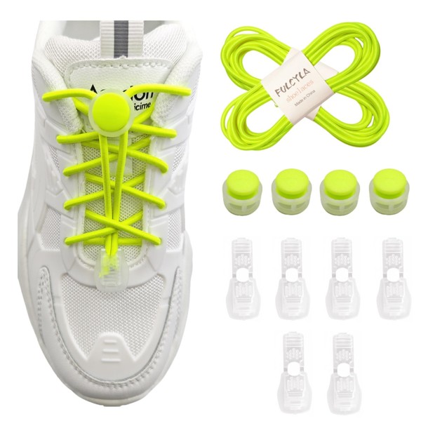 Fulcyla 2 pairs Elastic No Tie Shoelaces Fits All for