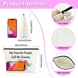 Grandma Gifts from Grandchildren Makeup Bag Mothers Day Gifts for Granny Grandmother Grandma Gifts from Granddaughter Cosmetic Bag Best Grandma Ever Gifts Retirement Gifts Christmas Birthday Gift