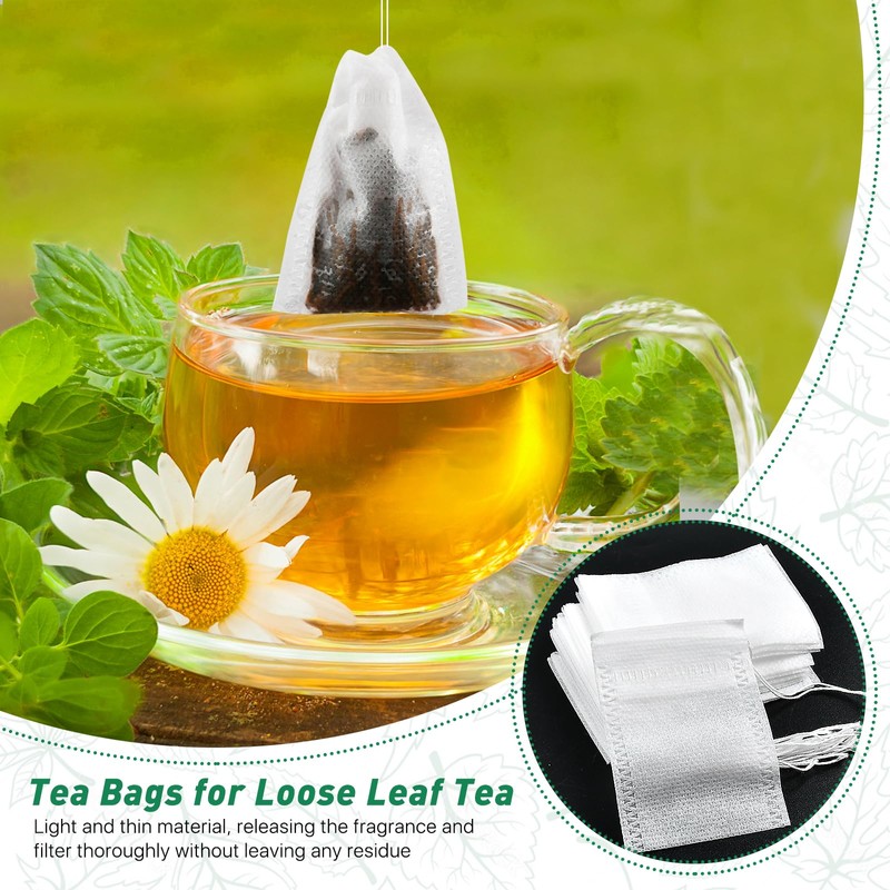 Worldity 1000 bolsas de té desechables para té de hojas