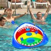 JOINBO Shark Pool Cornhole Board Toys,Summer Inflatable Floating Water Hoop