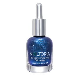 Nailtopia - Plant-Based Chip Free Nail Lacquer - Non Toxic, Bio-Sourced, Long-Lasting, Strengthening Polish - Ride The Wave (Royal Blue) - 0.41oz