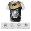 Fiswaki Lion King Men's Shirt Lion Head Wearing Crown Domineering