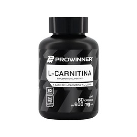 PROWINNER | L-Carnitina, Suplemento Alimenticio, L-Carnitina 100% Pura, 240mg de L-Carnitina por Porción, Pre workout, 60 Cápsulas de 600mg