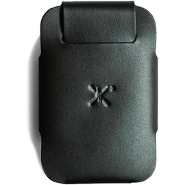 Lo Esencial Tarjetero de Piel Genuina Assembly Cardholder con 2 Compartimentos Para Hasta 7 Tarjetas Hecho a Mano. Unisex (Negro Clásico)