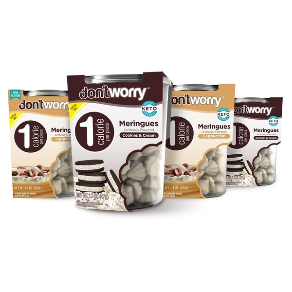 Don't Worry Low Calorie Meringue Cookies - 4 Pack -