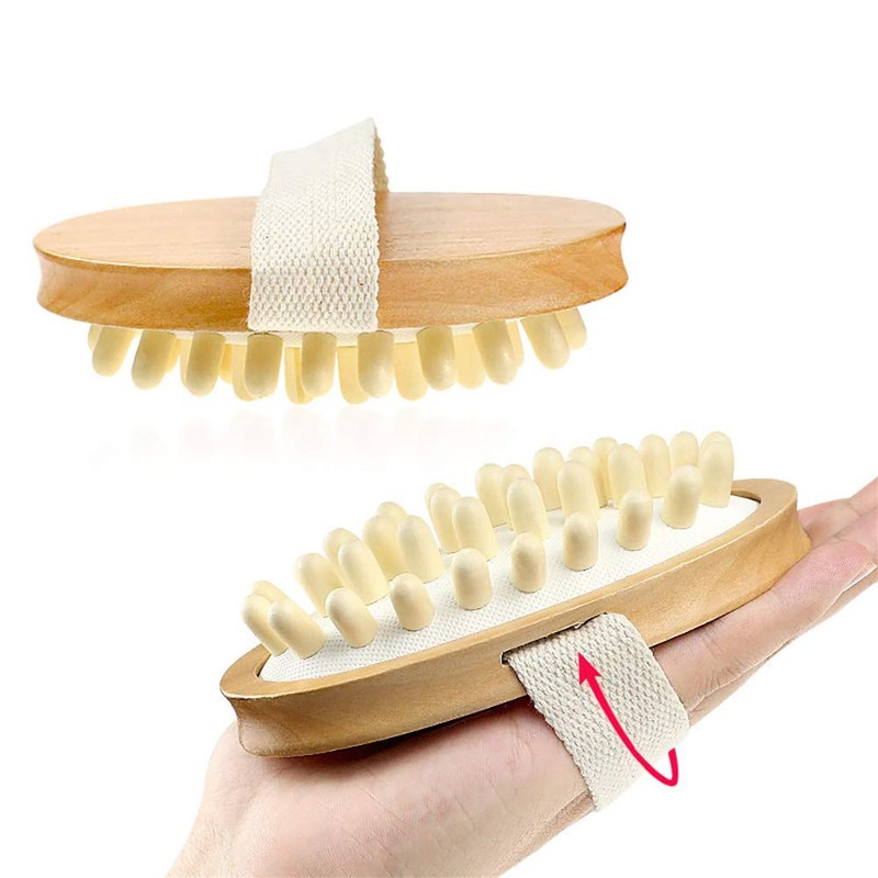 Natural Wooden Massage Body Brush for Cellulite and Improve Lymphatic