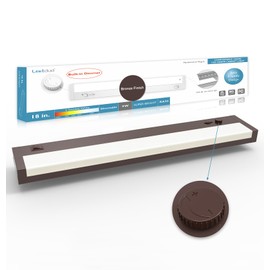Leetdud LED Under Cabinet Lighting Built-in Dimmer Plug in or Hardwired,18 Inch 9W Dimmable 5 Color 2700K/3000K/3500K/4000K/5000K, ETL Listed Linkable Under Cabinet Lights for Counter,Kitchen,Bronze