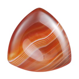 Artistone Red Carnelian Agate Thumb Worry Stone Chakra Healing Crystals Palm Stones for Anxiety Stress Relief Meditation Massage, Triangular Shaped