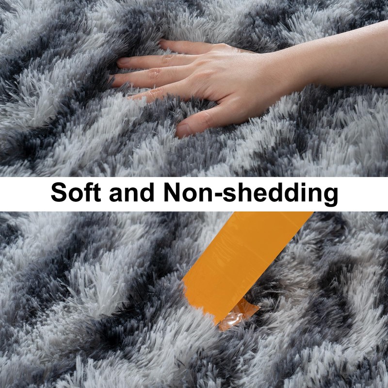 Ailyei Soft Runner Rugs for Bedroom Hallways, 2x4 Black and