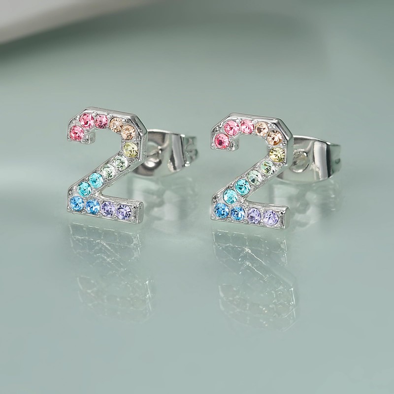 Initial Letter Earrings for Women,Alphabet Letter Earrings Angel Number Baseball