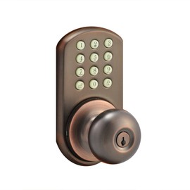 MORNING INDUSTRY HKK-01OB Touchpad Electronic Doorknob (Oil Rubbed Bronze/Black)