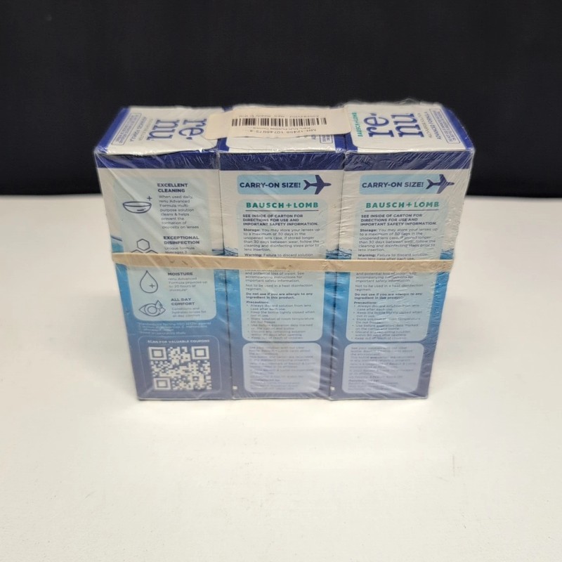 Bausch&Lomb Re-Nu Advanced Formula Multi-Purpose Solution 2oz, 3 PACK Exp
