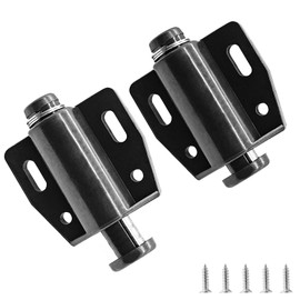 Kyuionty 2 Pack Cabinet Magnetic Touch Latch, Push to Open Catches Magnet Push Release Latches Hardware for Kitchen Cabinet Drawer Cupboard Closet Door (Black)