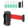 PATIKIL Fixed Wall Mount Retractable Belt Barrier, 9.84 Feet Fixed